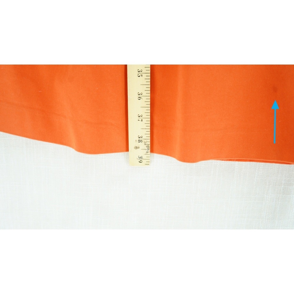 Alex Marie Orange Sleeveless V-Neck A-line Dress 16 Ruffled Waist Accent - Picture 5 of 11
